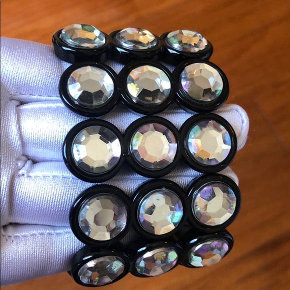 Rock Stretch Metal Beaded Crystal Bracelets - Picture 2 of 7